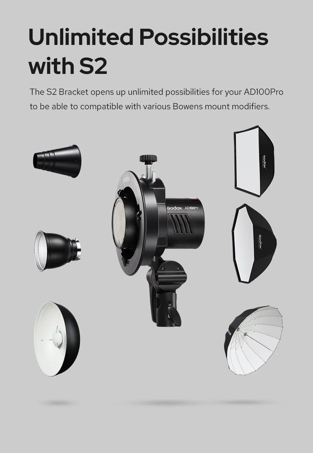 Godox AD100Pro AD100 PRO TTL HSS 100W Outdoor Flash Speedlight 2.4G Wireless Poc