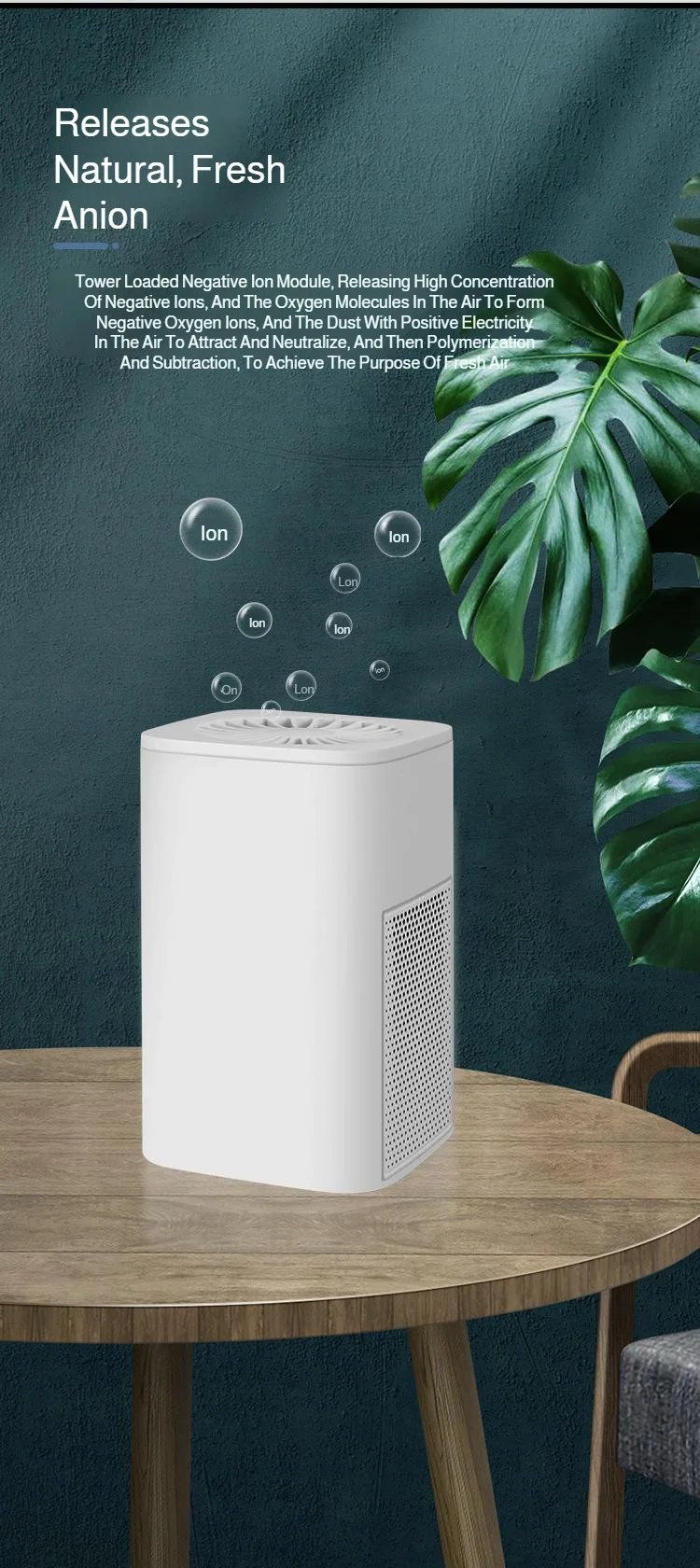 Description Picture 4 of itemNew Home Air Purifier Mini Indoor Desktop with HEPA Filter Small Air Purifier