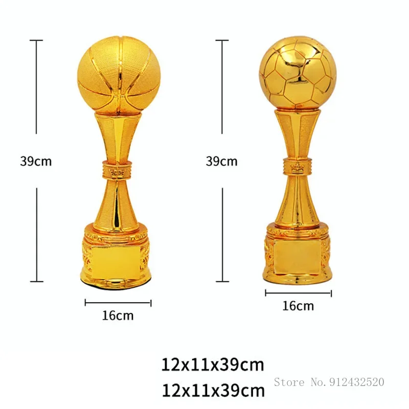 Customized Super Large Football Basketball Trophy, Customized Creative Trophy, Resin Crafts, School Competition Awards Gift, 1Pc
