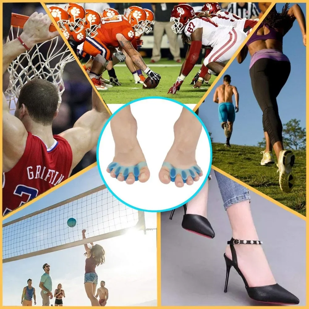 Großhandel 2 stücke = 1 paar Neue Schutz Zehen Separator Geeignet Bunion Corrector Material Weiche Gel Haarglätter Spacer Pflege werkzeug – Detail 16