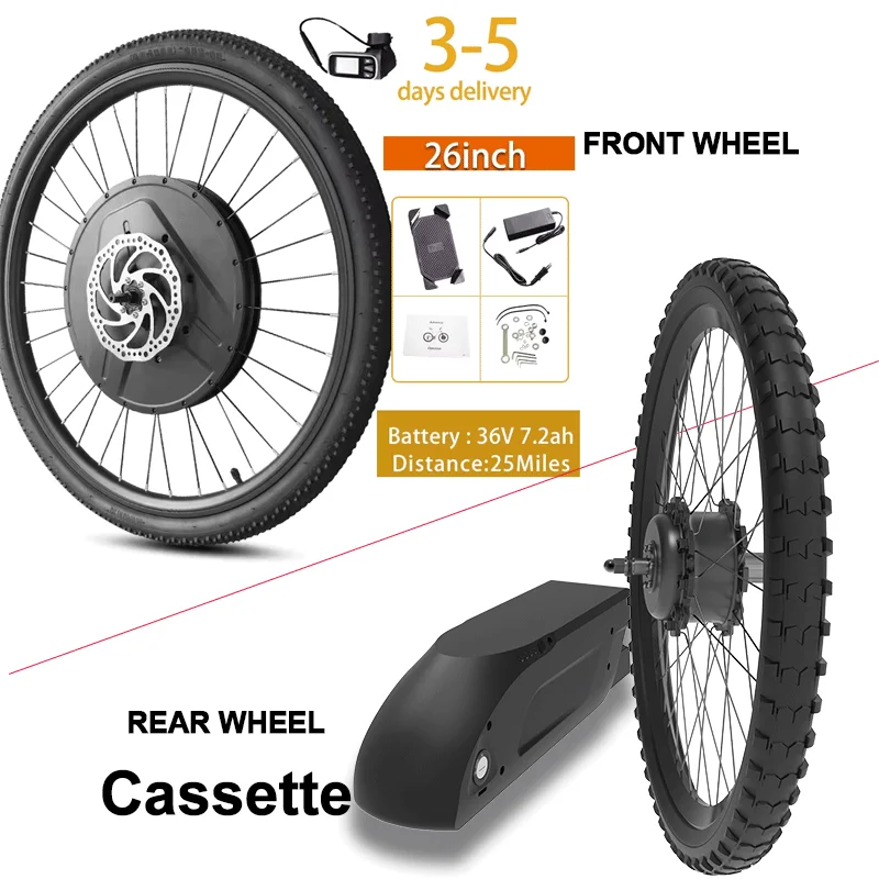 iMotor 3.0 Electric Bicycle Conversion Kit 36V 350W App Display Ebike 40KM/H Max Speed Electric Bike Conversion Kit 7.2AH Speed