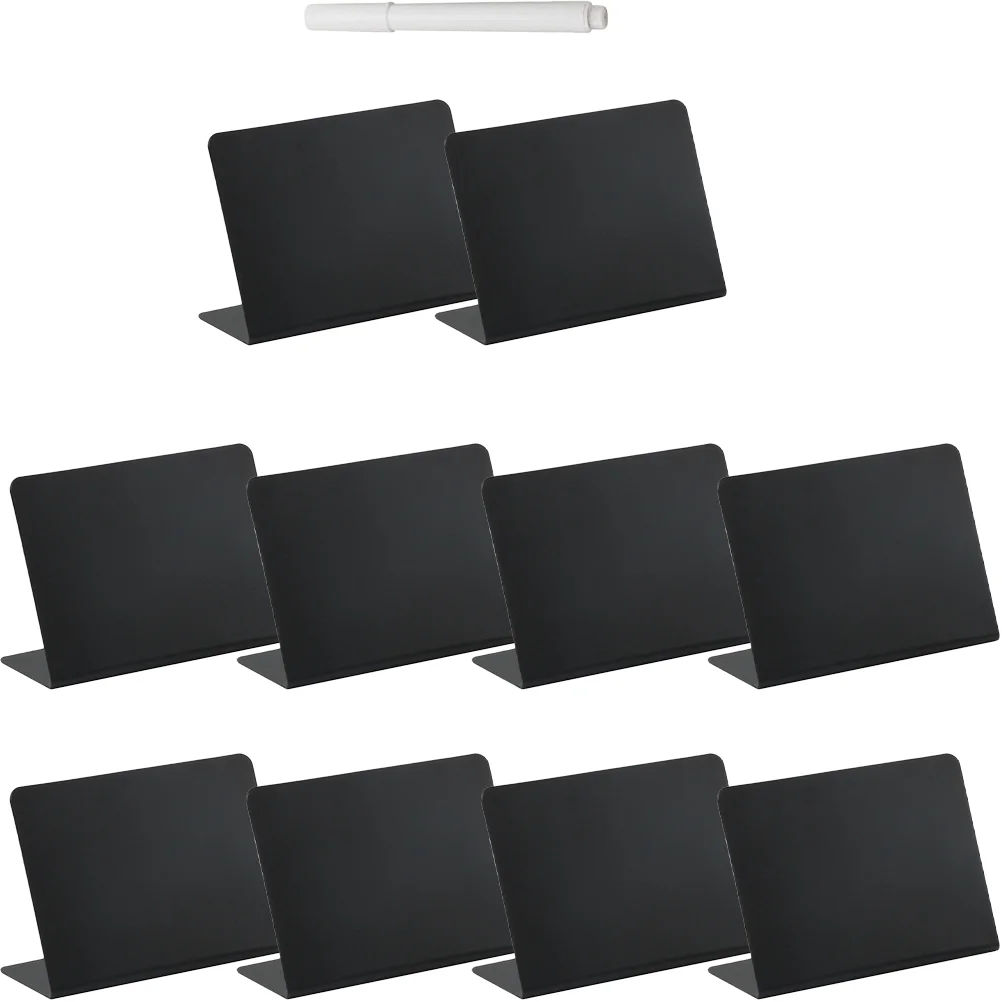 

Rewritable Small Blackboard Mini Chalkboards Sign Food Easel Tabletop Message Labels Standing Party Buffet