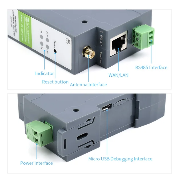 Convertitore RS485 A WIFI/Ethernet - Gateway Modbus MQTT, Server Seriale Industriale - Foto 8