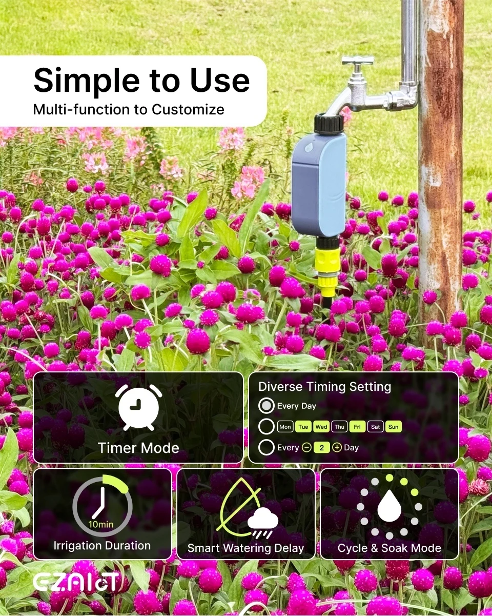 Wifi Smart Garden Watering Timer Automatic Irrigation Programmer System Sprinkle