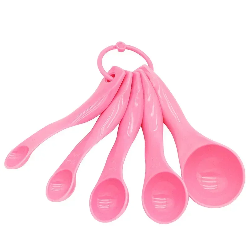 5pcs/Set Plastic Measuring Spoons 1 / 2.5 / 5 7.5/ 15ml Measure Gram Cups Child Milk Powder Spice Measuring Scoop Kitchen