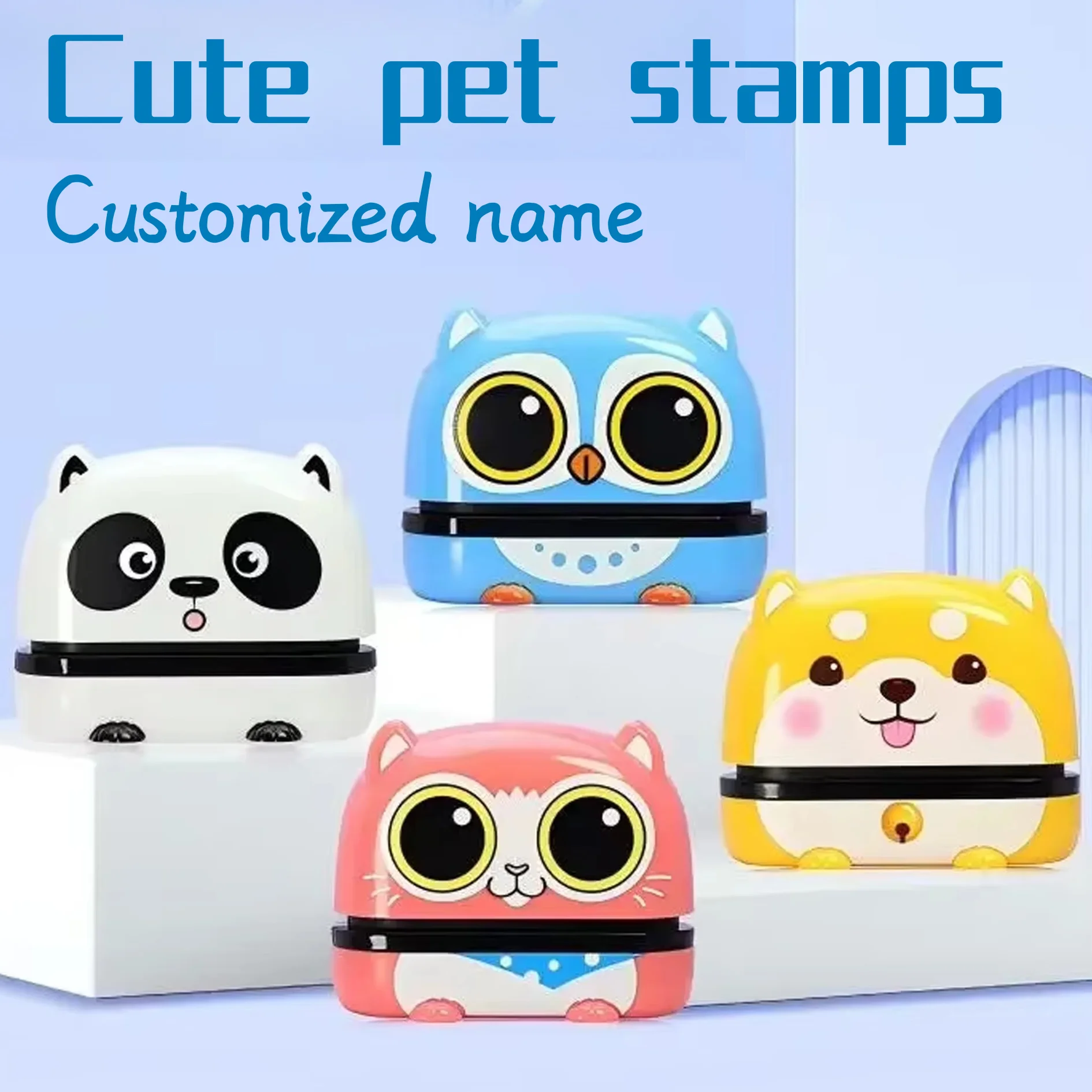 Customized name stamps for kids personalized waterproof stamp for clothing back to school ink pad name seal Student&Child rubber stamps
