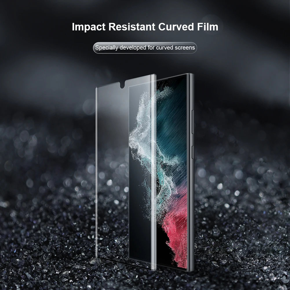 For Samsung Galaxy S23 Ultra  Soft Film NILLKIN 2 Pcs Impact Resistant Curved Screen Protector For Samsung S23 S23+ With tools