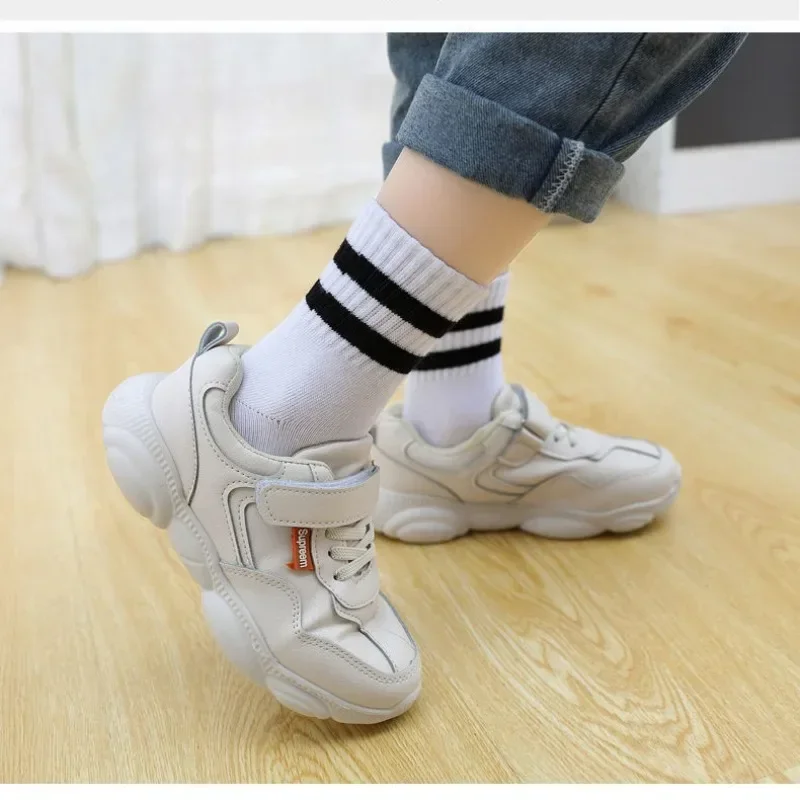 5 Pairs/ Lot Pure Colour Soft Breathable Cotton Kids School Socks Girls Boys Casual Grey Black White Sports Children's Socks cotton socks