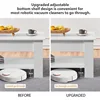Raised top coffee table with hidden compartment and storage shelf, adjustable tabletop dining table, white, 47.5 "L 5