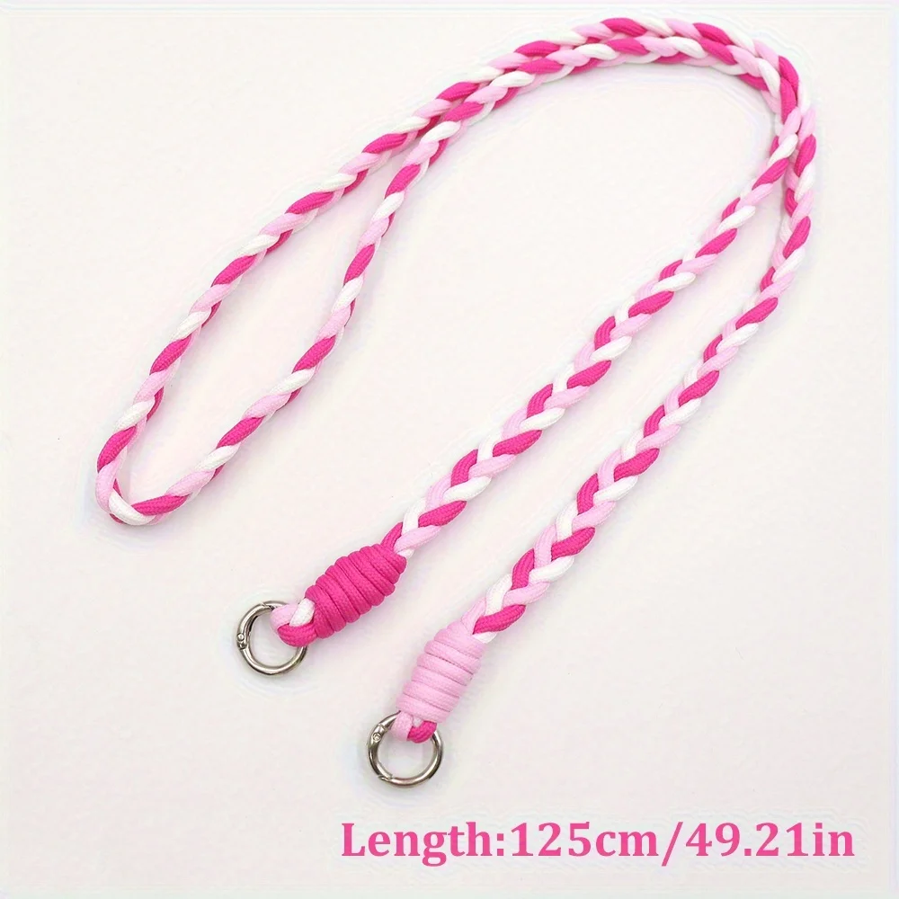 Fashionable Long Bag Strap, Colorful Three-strand Braided Shoulder Strap, Woven Phone Lanyard, Bag Shoulder Straps, Bag Chains