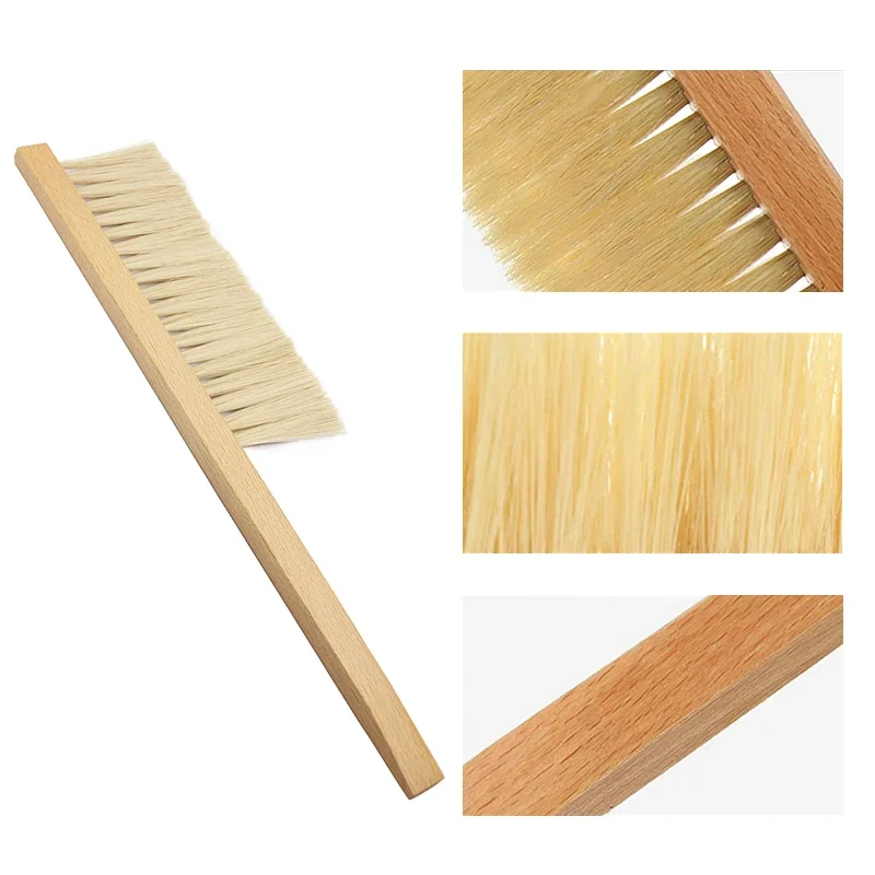 Beekeeping Tools Wood Honey Brush Wasp bee Sweep Two Rows Of Horse Tail Hair Beekeeping Equipment beekeeping tools,beekeeping accessories