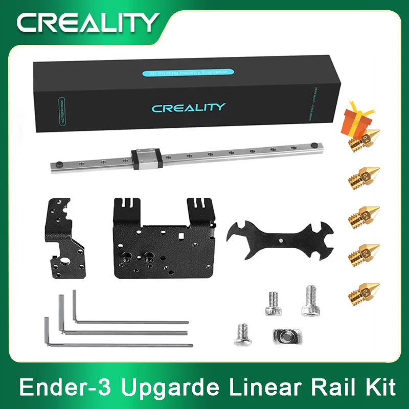 Official Creality Ender 3 X-axis Linear Rail Guide Kit MGN12C with Mount Bracket Support Sprite Pro Kit for Ender-3 Series 3d printer parts ender 3 v2 3d touch auto level sensor bracket slide support