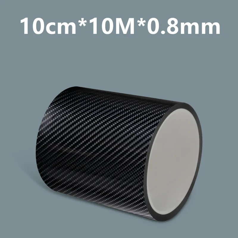 Film Carbone Autocollant Pour Voiture 5 Cm X 9 M - Bande Fibre De Carbone Noir Mat - Protection Porte, Seuil, Coffre - Inclus Grattoir Et Outil De Coupe