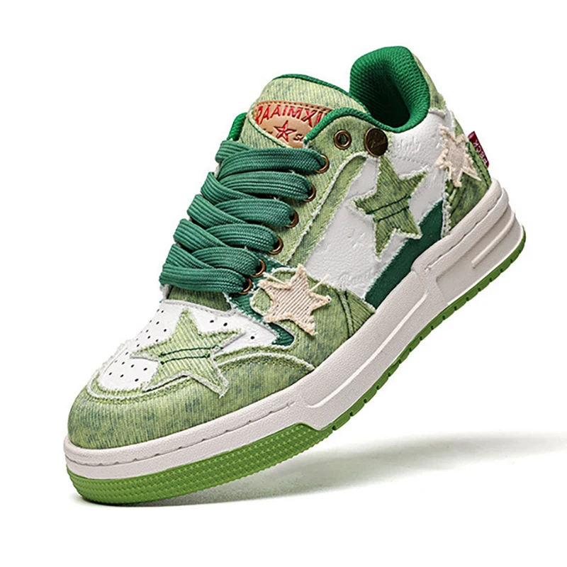スニーカー StarryClimb Star Applique Skate Shoes StarryClimb Applique Embroidery Star Skate Shoes – Aelfric eden