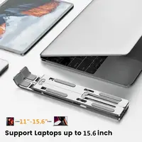 Portable Laptop Stand Aluminum Notebook Support Computer Bracket Macbook Air Pro Holder Accessories Foldable Lap Top Base For Pc 6