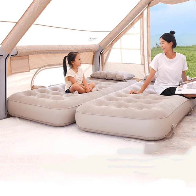 Colchón inflable doble plegable, cama de aire de tamaño completo