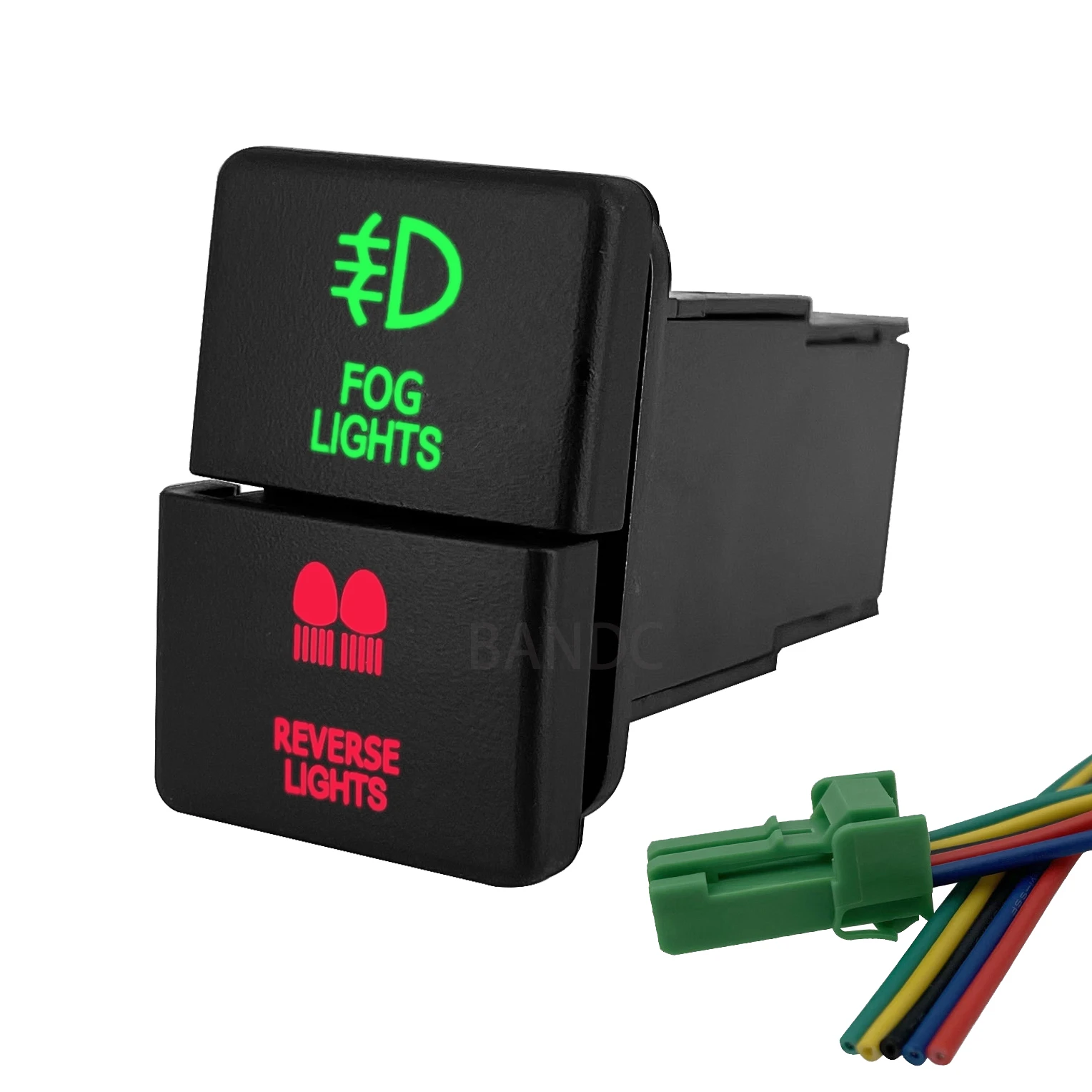 12V Push Switch Blue LED Fog Light For Toyota FJ Cruiser Fortuner Hilux Tacoma - Foto 11