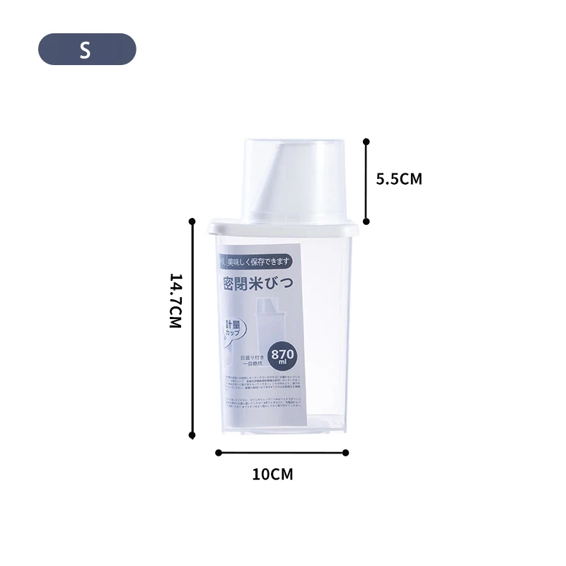 Mutfak Gıda Kabı Mühürlü Sebzelik Tahıl Tankı Depolama Mutfak Sıralama Pirinç Saklama Kutusu Konteyner Şişeleri Ve Kavanozlar