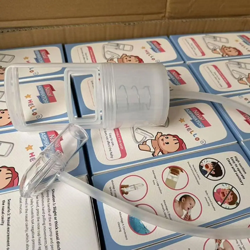 Congestion Relief Manual Toddlers Nasal Aspirator Removable Anti-backflow Mucus Cleaner Soft Silicone Nasal Irrigator Nasal Care