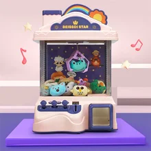 

DIY Doll Machine Kids Coin Operated Play Game Mini Claw Catch Toy Crane Candy Gacha With Music Children Xmas Birthday Gifts