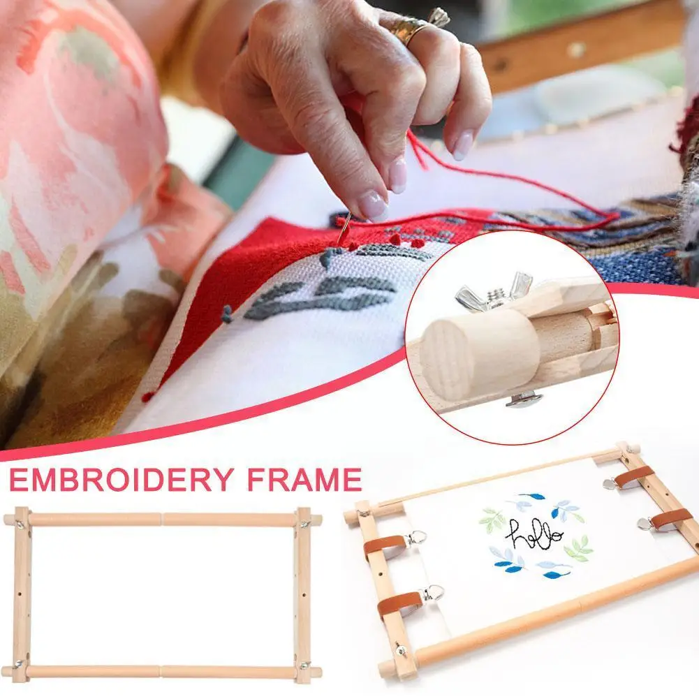 Embroidery Frame Needlepoint Embroidery Tapestry Scroll Frame Beech Wood Cross  Stitch Frame Removable - AliExpress