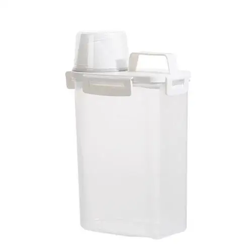 Seau à riz domestique scellé à quatre boutons de 2,5 l, boîte de stockage scellée étanche à l'humidité pour le riz, les céréales et les grains grossiers 6
