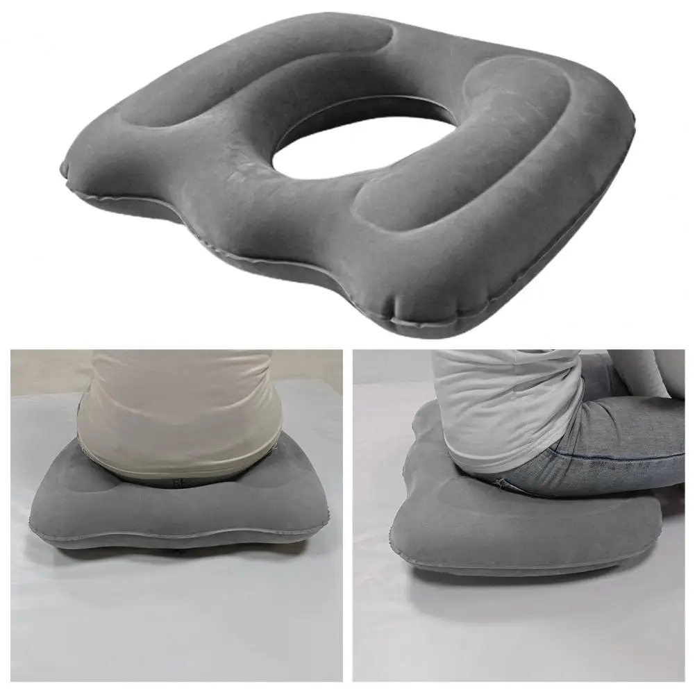 Sciatic Nerve Relief Cushion Anti-decubitus Cushion for Hemorrhoids Comfortable Flocked Buttock Support for Home Office Seating 2