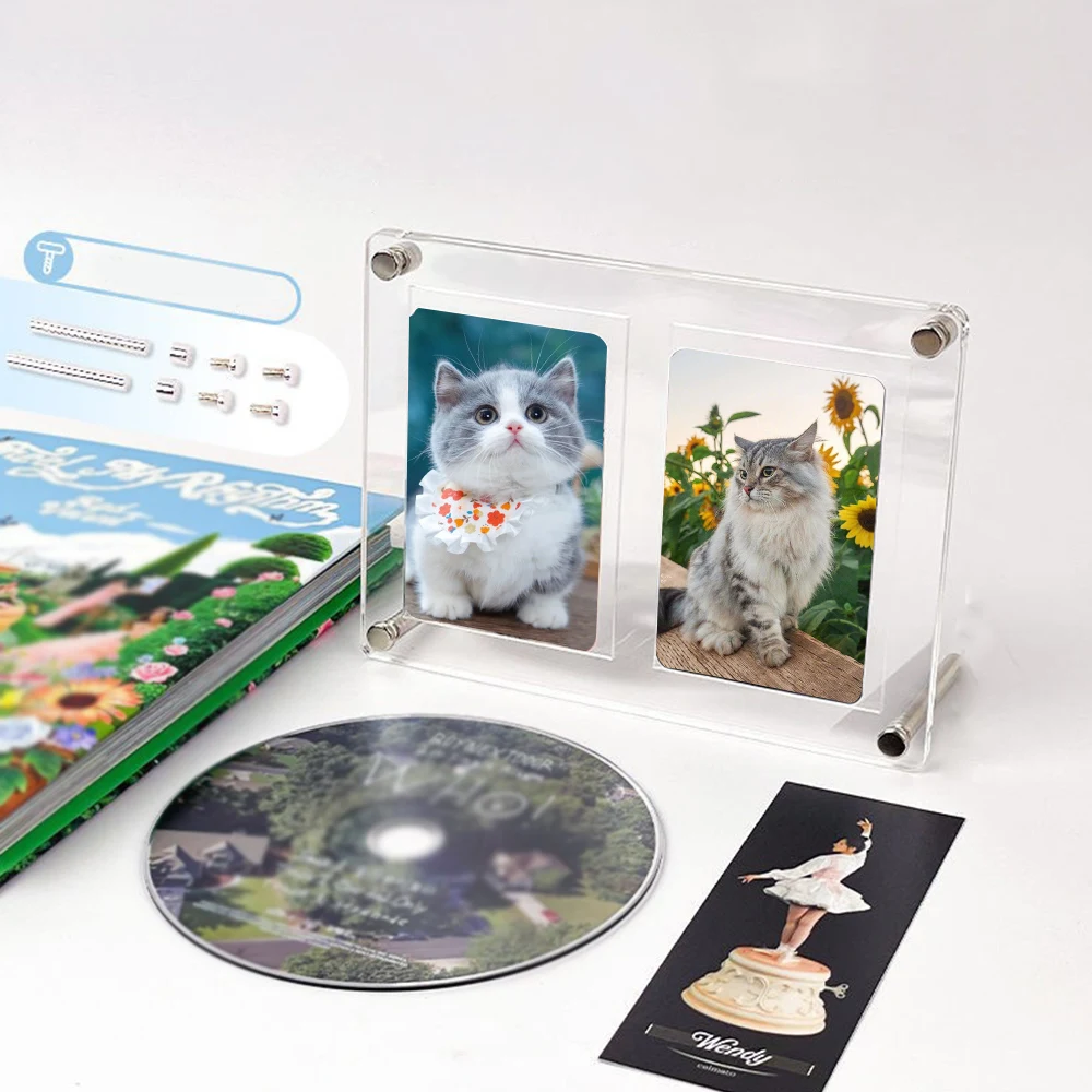 Transparent CD Frame Idol Picture Poster Holder Acrylic Photo Protective Album Photo Frame Stand Photocard Holder CD Storage acrylic display holder photo frame