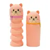 Cartoon Silicone Pencil Case Animal Shape Desk Organizer Stationery Storage Bag Folding Pen Pouch Pencil Holder School Supplies 3