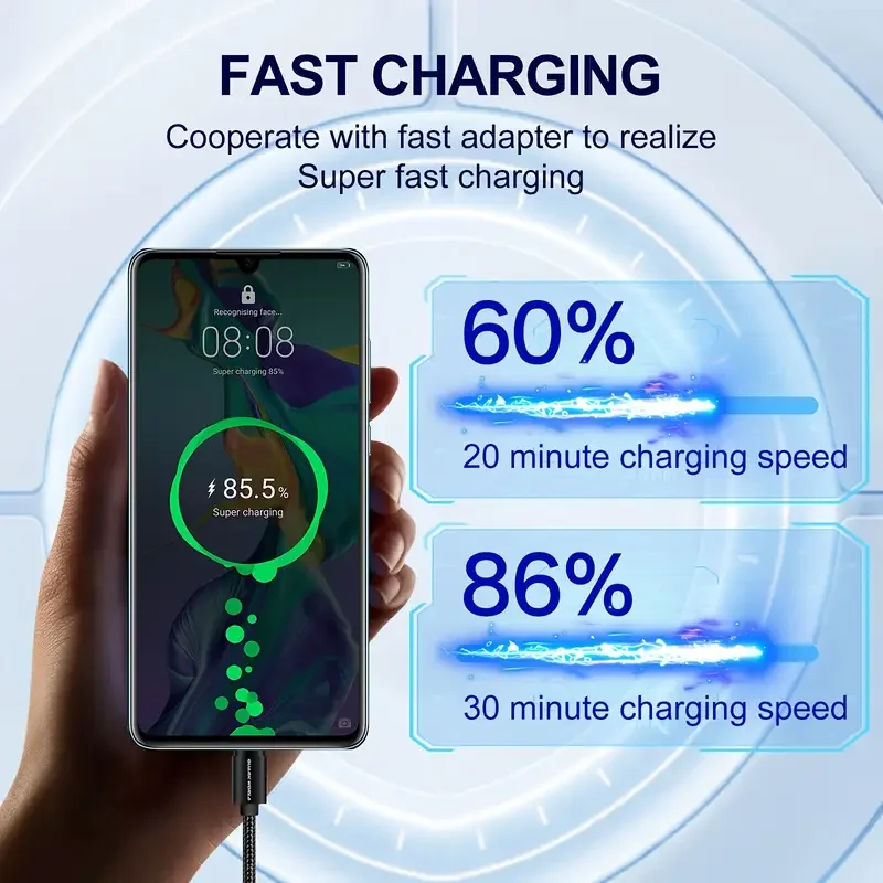 High-Speed USB Charging Cable - 1M Long Durable Data Charger Cord