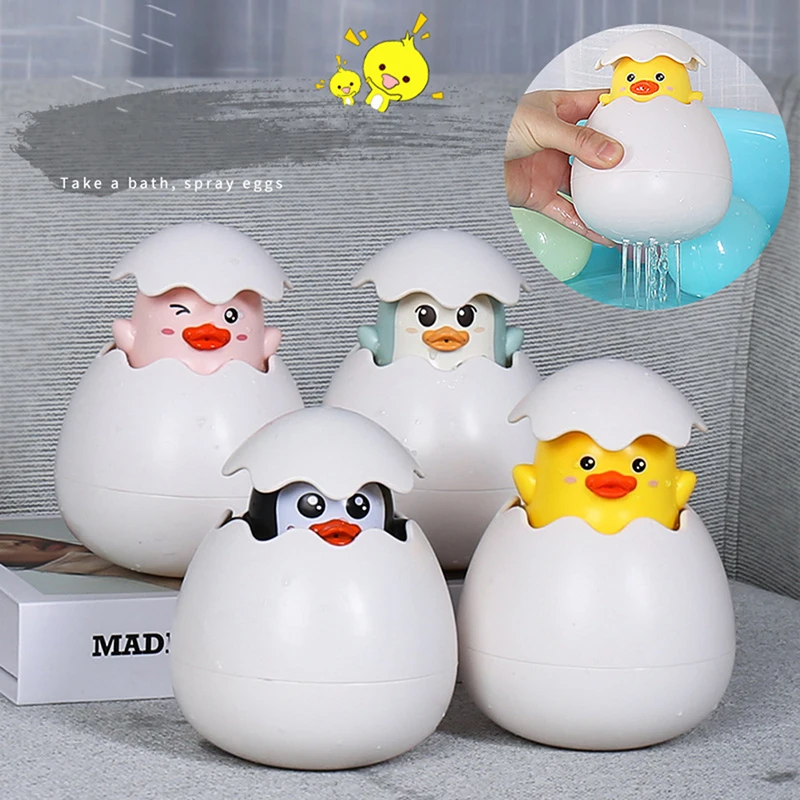 

Baby Bathing Toy Kids Cute Duck Penguin Egg Water Spray Sprinkler Baby Water Toy Baby Swimming Kids Beach Bath Clockwork Toys