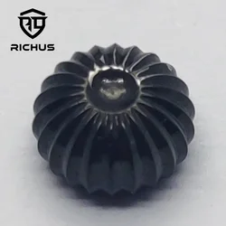 RICHUS Elegant Stainless Steel Crown in Silver, Black, and Rose Gold (Black.3)