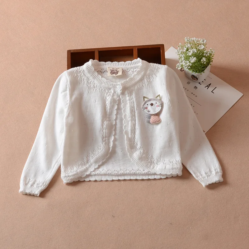 Newborn Baby Girl Jacket Cardigan BabyCute Cat Infant Sweet Cotton Sweater Coat 3 12 24 36 Month Baby Clothes 205032