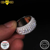 Luxury VVS1 3 Row 11mm Width Moissanite Ring In S925 Silver Ring Hip Hop Jewelry Pave Setting With Certificate Fine Jewlery Gift 1