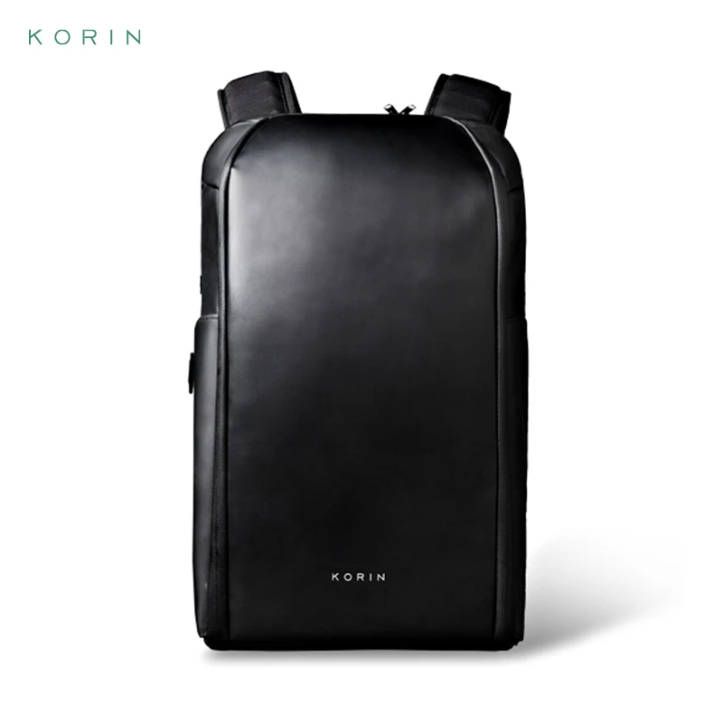 KORIN 15.6 Inch PU Backpack Waterproof Anti-theft School Bag Business Backpacks Unisex Backpack Couples Dropshipping waterproof backpack school backpack