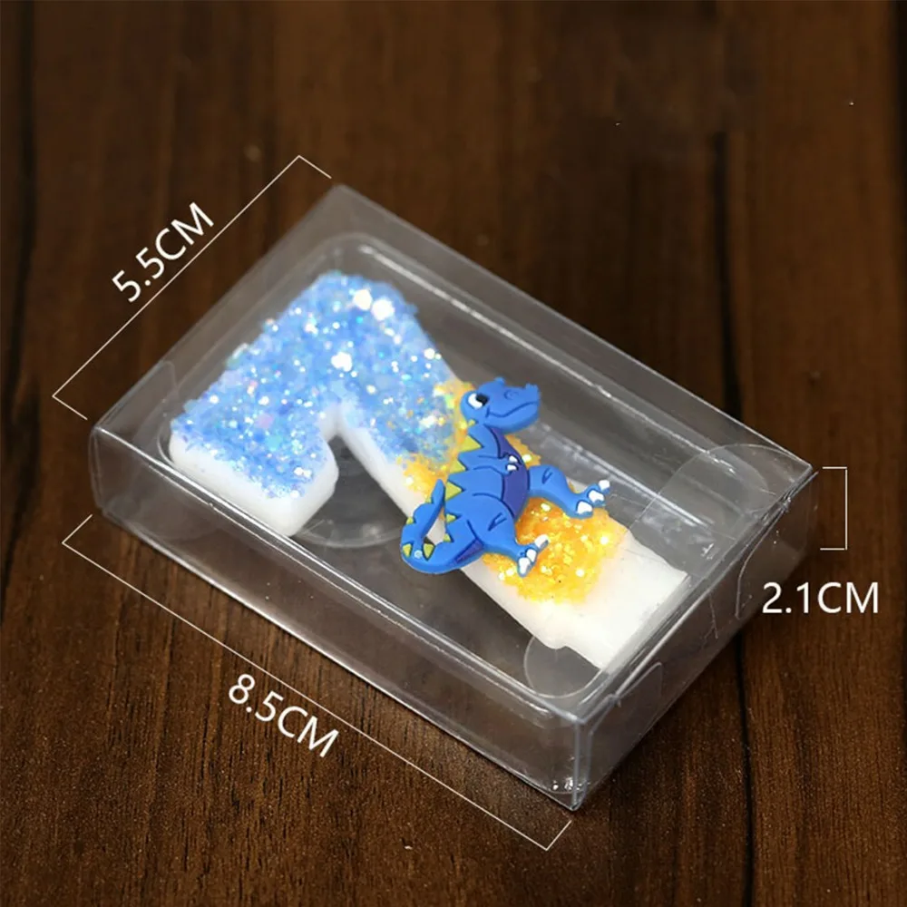 Birthday Number Candles 0-9 Blue Dinosaur Cake Number Candle Decorative Kids Party Candle for Anniversary Party Wedding