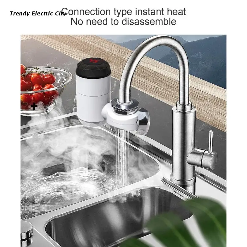 R9CD Kitchen Instant Cold Heating Faucet Heater Tankless Hot Water Sink Tap Heater