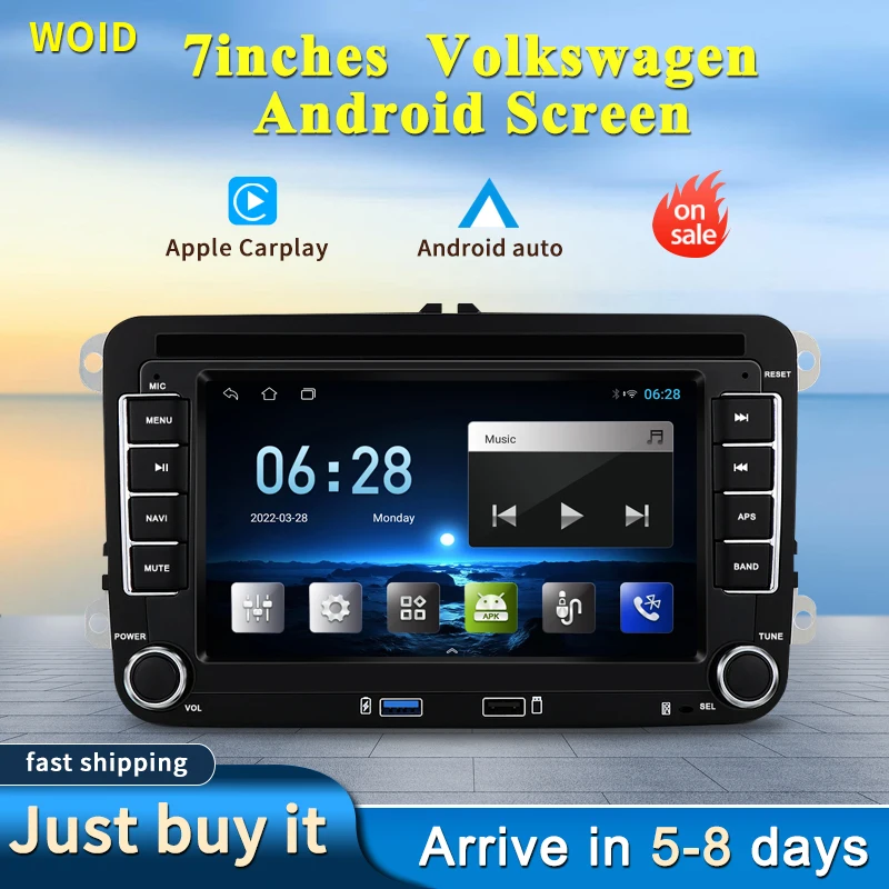 7 CarPlay Android 12 Autoradio Navi für VW Golf Plus Touran Polo 6R S