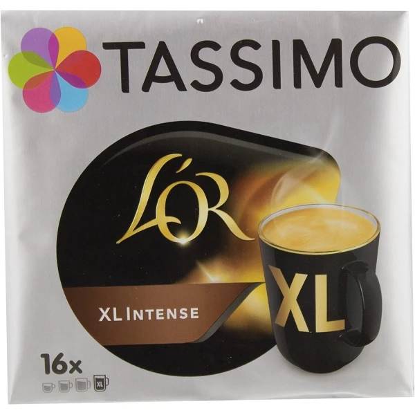 TasHansen L \'or XL Intense, café, capsules, café moulu Brasa, Pack 4 (64 capsules)