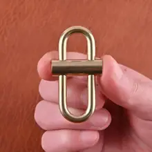 

Practical Key Organizer Reliable No Deformation Simple Style Brass Key Chain Key Ring Brass Keychain