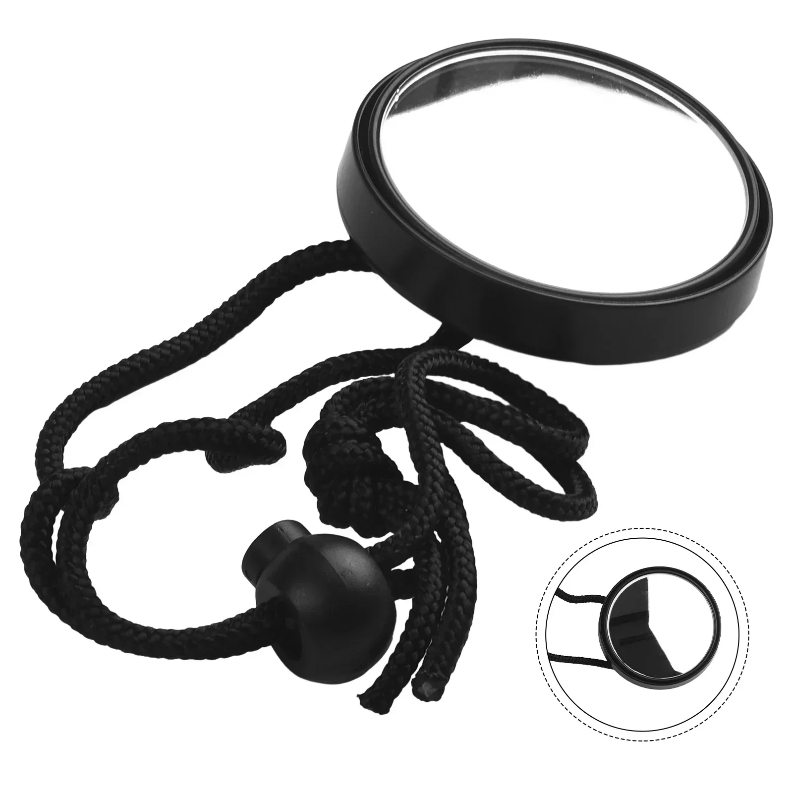 Scuba Diving Accessories With Cord Diving Rearview Mirror Adjustable Dive Safety Equipment For Dive BCD Side Hanging