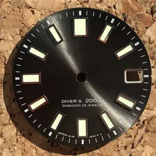 S-watch Nh35 tarcza zegarka 62mas Yuanzu tarcza nadaje się do ruchu nh35a zegarek do nurkowania montaż japonia C3 luminous tanie tanio LENNIK CN (pochodzenie)