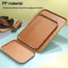 Nordic PP Pallet Plastic Tray Food Bread Pan Rectangular Storage Household Kitchen Supplies Hotel Service Tray Dessert 2
