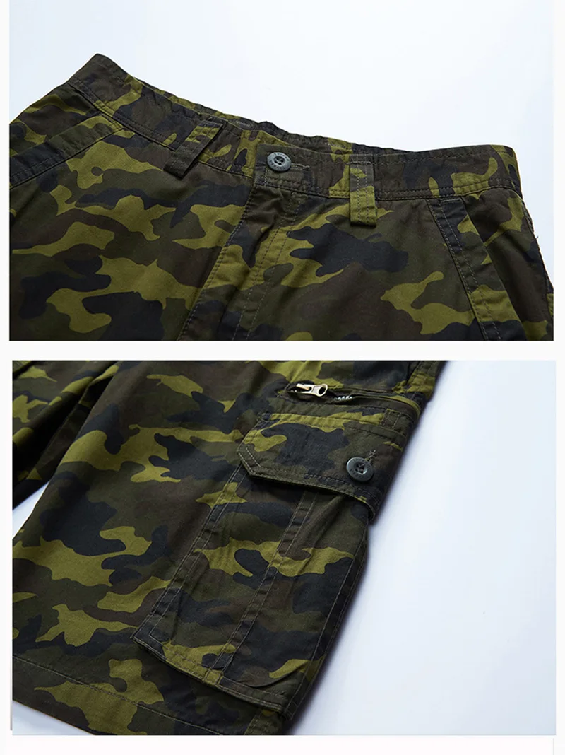 Summer Fashion Military Style Outdoor Russian Camouflage Cargo Shorts Camo Bermudas Streetwear Large Size