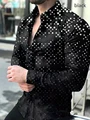 Fashion Social Men Shirts Turn-down Collar Buttoned Shirt Casual Ice  Crystals Print Long Sleeve Tops Prom Cardigan Mens Clothes - AliExpress