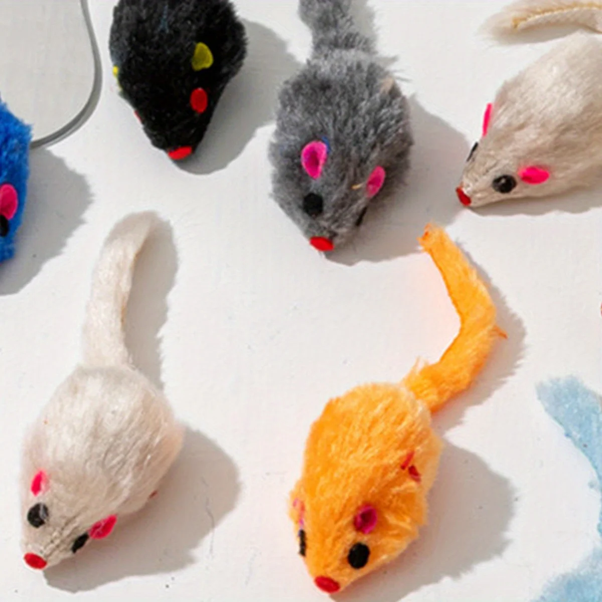 8-Pack Soft Plush Mouse Cat Toys-Interactive Play & Exercise for Kittens and Cats, Gentle on Paws