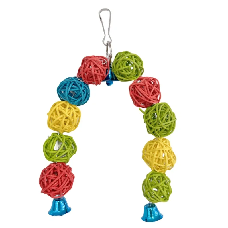 13Pcs Bird Cage Toys for Parrots Wood Birds Swing Reliable Chewable Bite Bridge Wooden Beads Shape Parrot Toy Bird Toys 6