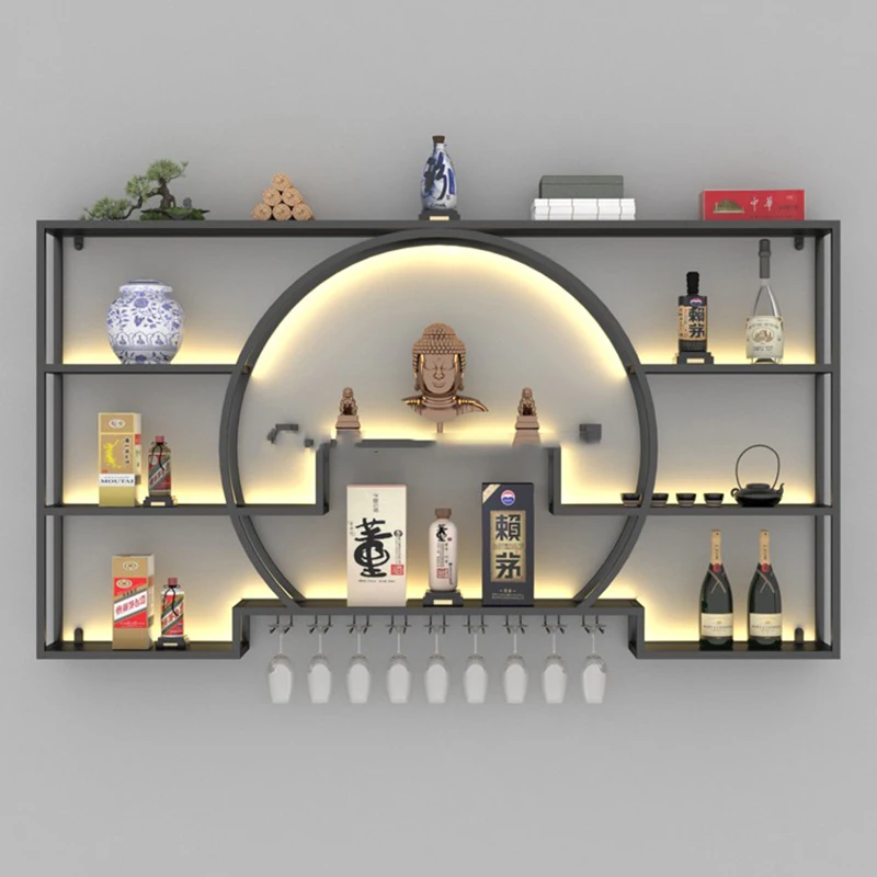 

Single Art Wine Rack Vintage Vertical Nordic Luxury Living Room Standing Floor Wine Rack Square Vinotecas Boutique Furniture