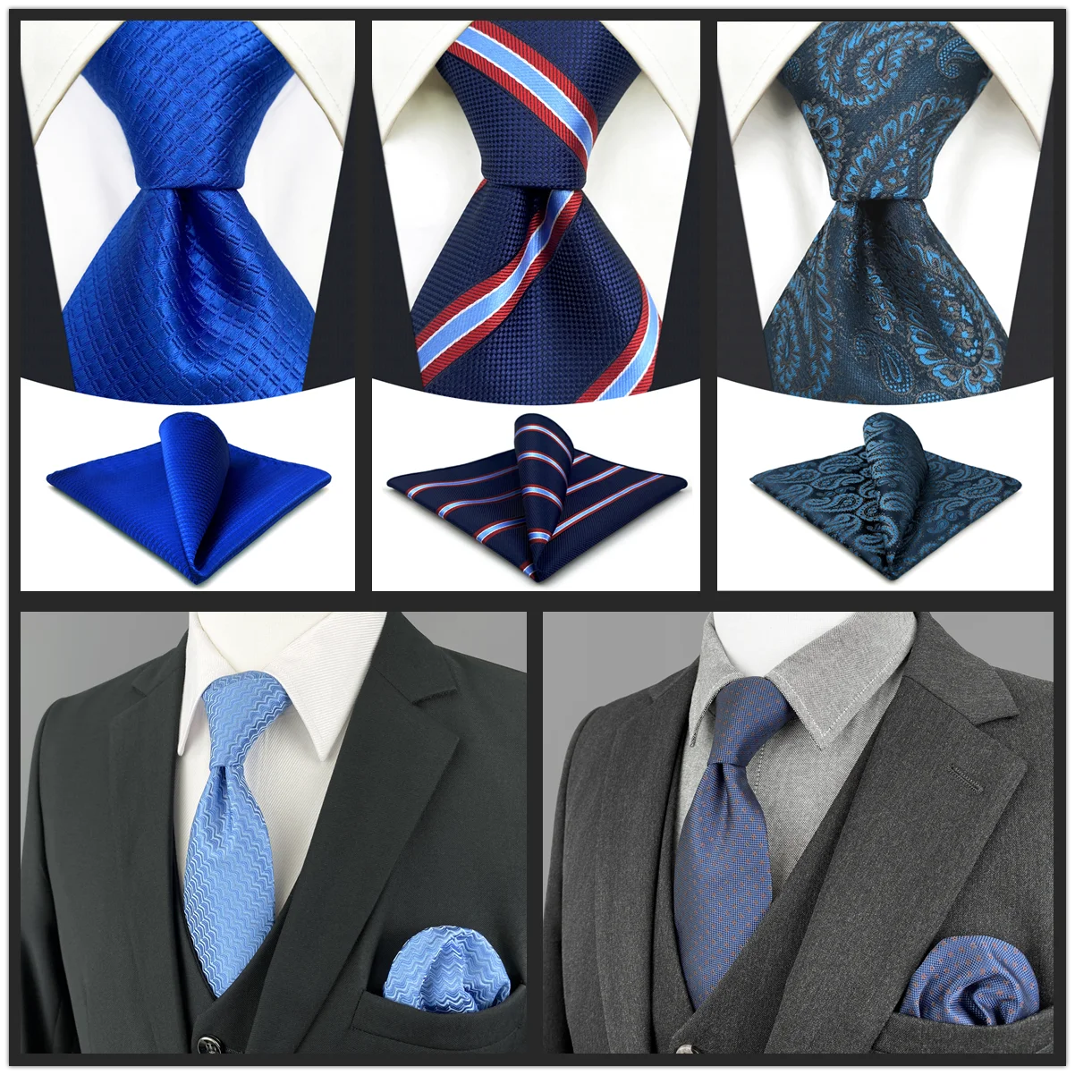 Juego de joyas de collar de boda africano, cuentas nigerianas de color azul  real, maravilloso / Joyería de moda, image size:1202x1202