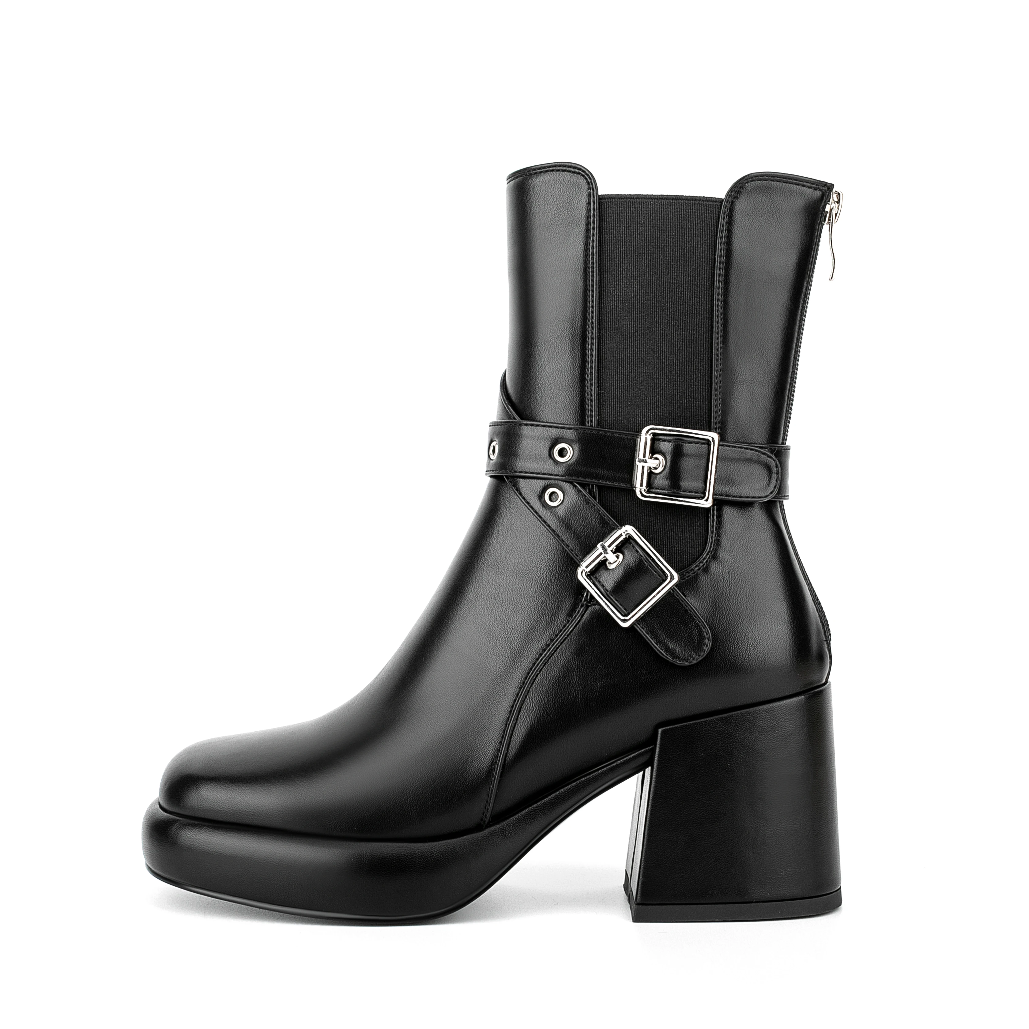 

Женские короткие сапоги на осень-зиму, с круглым носком